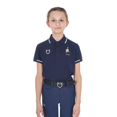 Tricou Polo Unisex Pentru Copii Equestro X FIse 