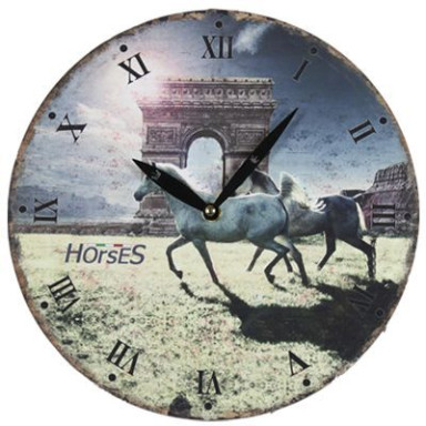 Horses Equestrian Clock