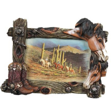 Photo Frame with Western Boots